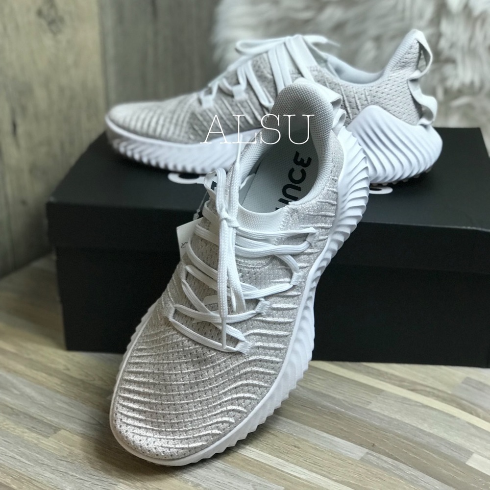 Adidas Alphabounce Trainer Beige White W AUTHENTIC - Picture 5 of 7